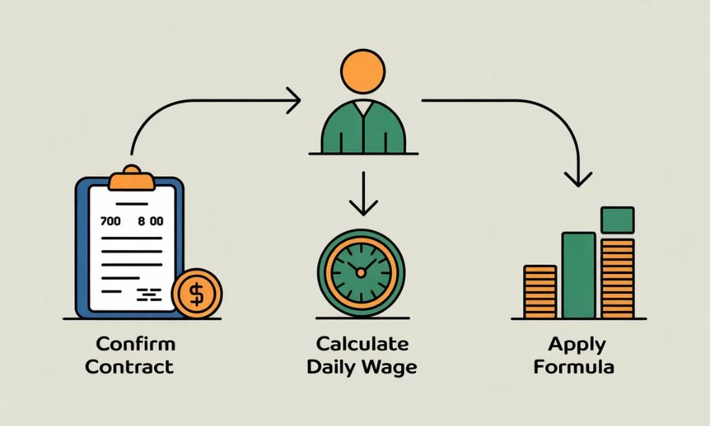 Step-by-step gratuity calculation in UAE limited contracts