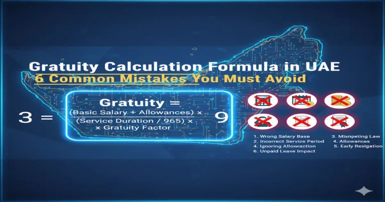 UAE Gratuity Calculation Formula and which shows these 6 Common Mistakes to Avoid
