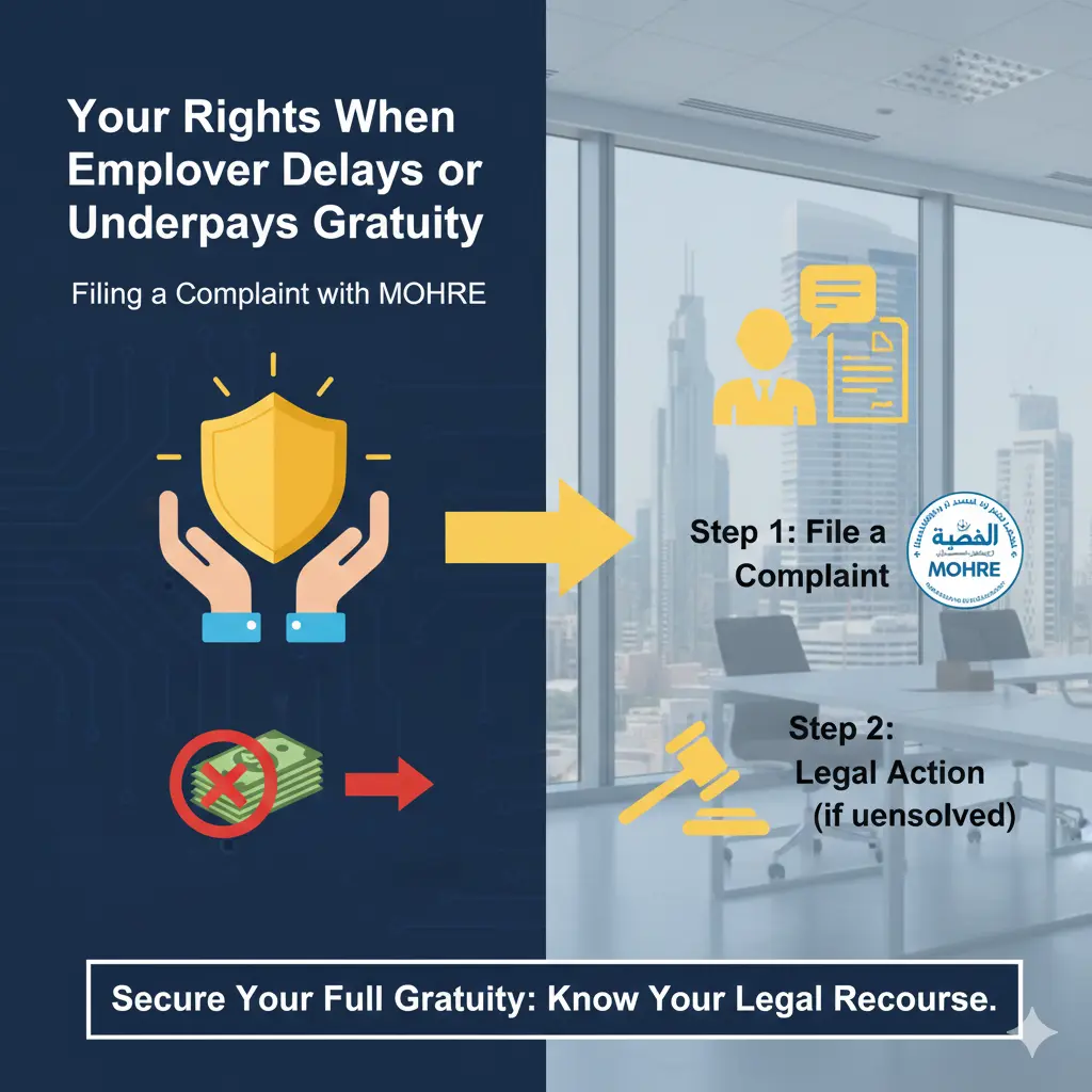 Employee rights when employer delays gratuity under UAE labour law